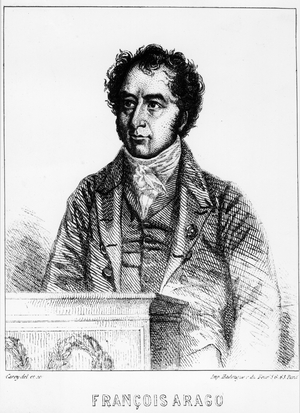 Portrait by Francois Arago, French astronomer, physicist and politician, 1856 (engraving)