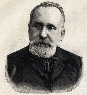 Portrait of Pierre Puvis de Chavannes French painter, at that time president of the Societe Nationale des Beaux Arts"Le Petro Parisien", 1892.