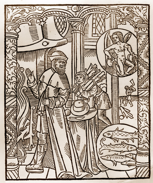 Shepherd's calendar - The Labours of the Months - February - 1496 (woodcut)