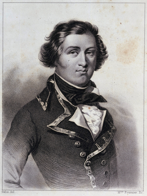 Louis Philippe d'Orléans, Duke of Chartres, in 1792. He became King Louis Philippe 1st (1773-1850). - engraving in “Histoire de la vie politique et privée de Louis Philippe”, 1852.