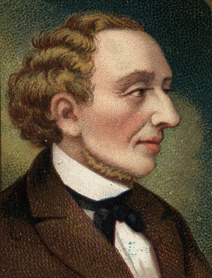Portrait of Danish writer and poet Hans Christian Andersen (1805-1875).