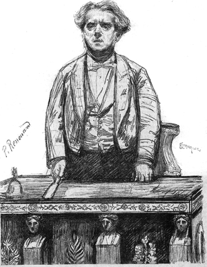 Portrait of Charles Floquet (1828-1896), French lawyer and politician. Engraving in “La gazette du dimanche”” of January 16, 1896.