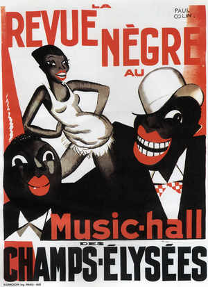 Poster for “La Revue Negre au Musichall des Champs-Elysees” with Josephine Baker, 1925 (lithograph)