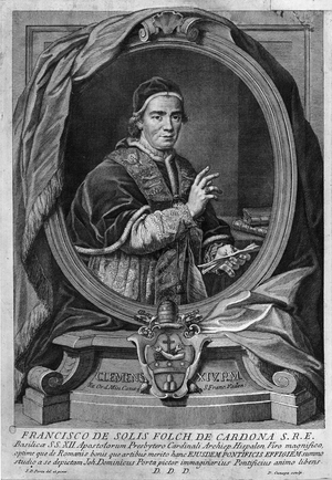 Pope Clement XIV - Engraving late 18th century