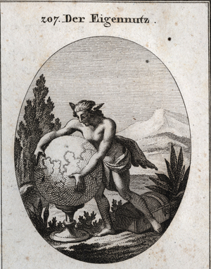 Illustration for Iconology or ideas from the sphere of passions and allegories, Vienna 1801 (engraving)