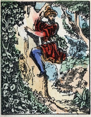 Illustration for the Arabian Nights tales. Ali-Baba, late 19th century (print)