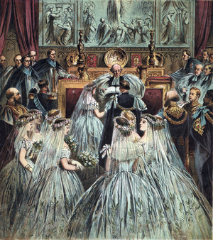 Marriage of the Prince of Wales and princess Alexandra, 1863 (chromolithograph)