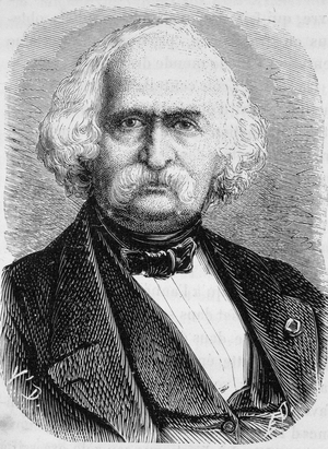 Portrait of Auguste Perdonnet, civil engineer. Engraving of the end of the 19th century in “Histoire de France”” by H. Martin.