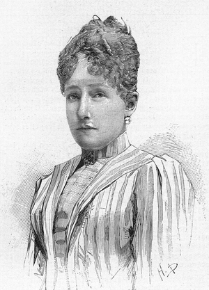 Princess Stephanie of Belgium (1864 - 1945), daughter of Leopold II of Belgium, wife of Rodolph of Habsburg.