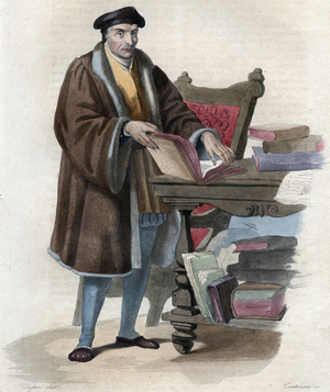 Portrait of Guillaume Bude, French scholar, 1836 (engraving)