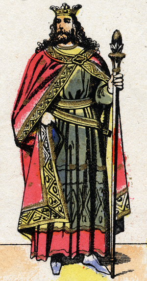 Portrait of Childebert II (v. 570 - 596), King of Austrasia.