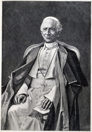 Portrait of Pope Leon XIII, 19th century (engraving)