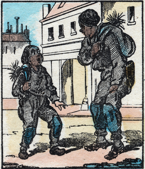 The chimney sweep. (print) in "La chanson des metier", late 19th century (print)
