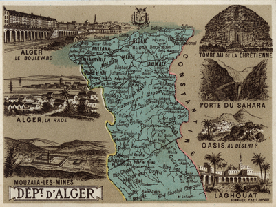 Department of Algiers, French Algeria, 1910 (chromo)