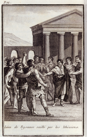 Leon of Byzantium mocked by the Athenians.