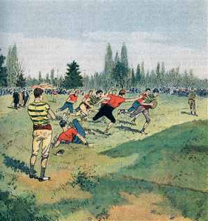 Athletic Sports - Une partie de football - Couv. in "Le Petit Francais illustré"” of 09/11/1901 (print)