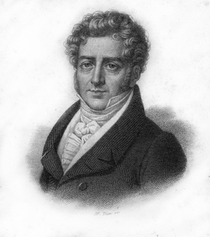 Portrait of François Adrien Boieldieu (1775 - 1834), French composer, engraving of the 19th century