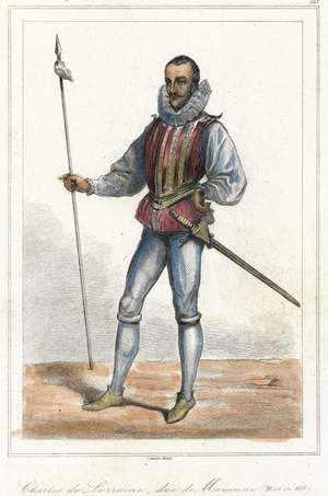 Portrait of Charles de Lorraine, Duke of Mayenne (1554 - 1611), French Prince. After Henri, Duke of Guise, he was head of the League (1589).