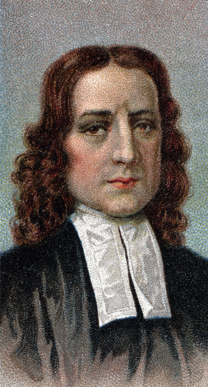 Portrait of John Wesley 1703-1791 - From series "Leaders of Men", 20th century (chromo)