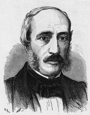 Portrait of Edmond Becquerel (1820 - 1891), French physicist - in “Album de la Science; illustrious scientists; Grandes discoveries””” 1896.