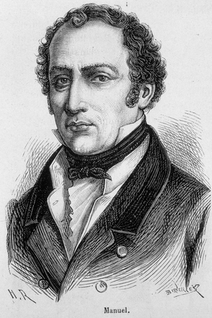 Portrait of Manuel - in “” L'Histoire de France”” by Henri Martin, 19th century.