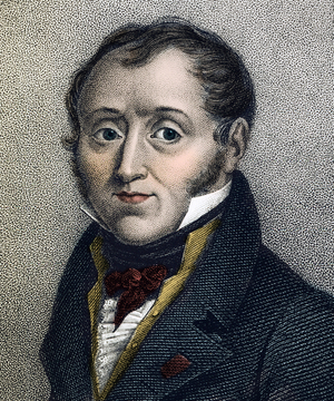 Portrait of Emmanuel de Las Cases (1766-1842) French historian - engraving of the 19th century