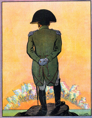 Portrait of Napoleon I (1769-1821) on the island of St Helena. Napoleon I on the island of Sainte Helene (Sainte-Helene) from 'Nos-Gloires-Nationales' c.1920 (engraving)