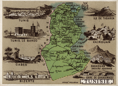 French Tunisia, 1910 (chromo)