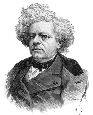 Portrait of the French writer Michel Masson (1800-1883) engraving of 1883