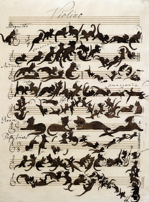The Symphony of the Cat, 1868 (drawing)