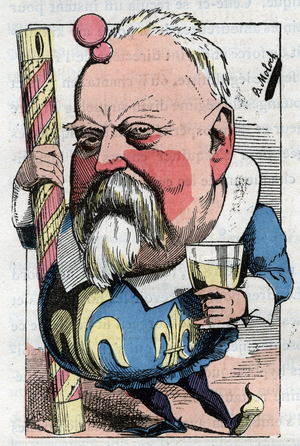 Cartoon by Viscount de Lorgeril, French politician (engraving)