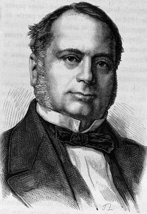 Portrait of Charles Valletta (? - 1881). Engraving of the end of the 19th century in “Histoire de France”” by H. Martin.