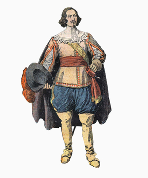 Illustration for "Les Trois Mousquetaires" (The Three Musketeers), beg of 20th century (engraving)