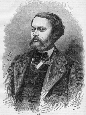 portrait of Edmond About (1828-1885), French writer Engraving of 1866.