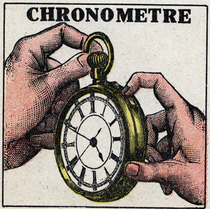 Time: a chronometer. Anonymous illustration of 1925. Private collection.