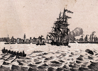 Liverpool, England: view of the harbour (Harbour, Harbor). in “” The world illustrates 168 views”” Undated (late 19th century)