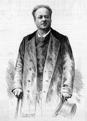 Portrait of Jean Berthelier (1830-1888), French actor and singer.