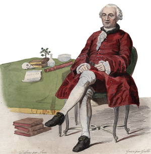 Portrait of Georges Louis Leclerc, Comte de Buffon (1707-1788), French naturalist, 1836 (engraving)