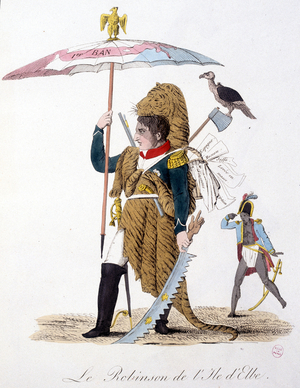 The Robinson of Elba Island - in “” Napoleon 1st, caricatures, dummy collection””, c. 1814