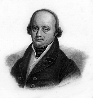 Portrait of Franz-Joseph Gall (Franz Joseph) (1758 - 1828), German doctor, engraving of the 19th century
