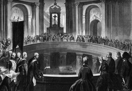 Anniversary of Napoleon Ist 'death in 1863 (engraving)