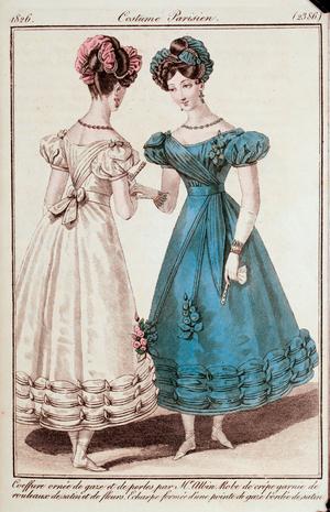 Fashion, France, 19th century - Women's Fashion - Ladies and Fashion Journal, Parisian Costumes, 1826 -
