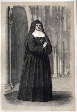 Sainte Jeanne-Francoise - Chantal Fondatrice de la Visitation, 1856 (engraving)