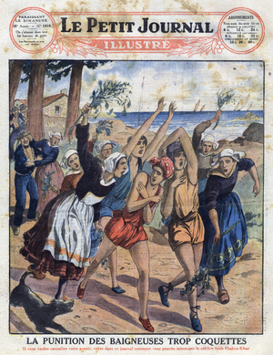 Punishment of the sexy bathing women, 1927 (print)