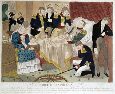 Death of Napoleon I at Saint Helene on 5 May 1821 - Engraving of the 19th century