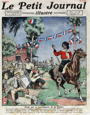 Those who remember France: in South America, the inhabitants of the haciendas celebrated July 14th mixing old French songs and games, on 16/07/1922.