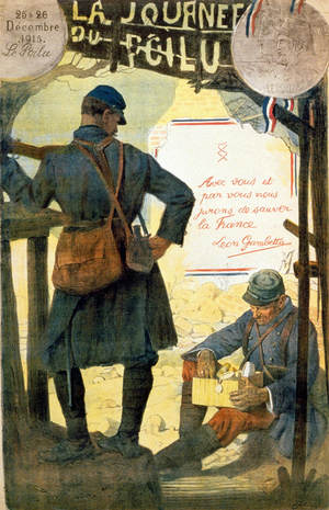 Poster for “La journée du poilu - 25 et 26 décembre 1915", 1915 (lithograph)