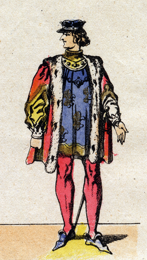 Portrait of Charles VI of France, known as Charles the Good Aime (1368-1422) (dynasty of the Capetians).