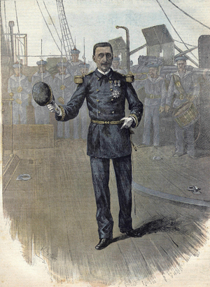 Alfred Albert Gervais (1837 - 1921), French Admiral, Chief of the Marine Staff in 1892. Engraving from 1892.