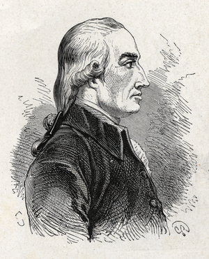 Portrait of Joseph Black (1761 - 1799), British physicist and chemist (discovery of magnesia) - in “” Album of Science; illustrious scientists; Great discoveries””” 1896.